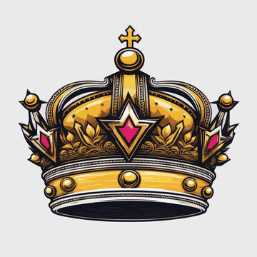 Crown king design vector illustration