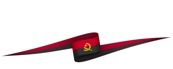 Angola flag element design national independence day banner ribbon png
