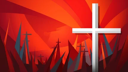 Fototapeten Good friday background banner poster card concept design art illustration  © MOUISITON