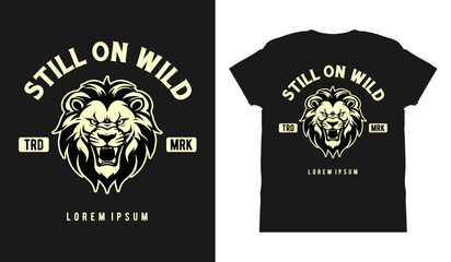 vintage lion t-shirt design