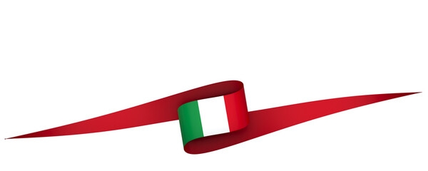 Italy flag element design national independence day banner ribbon png
