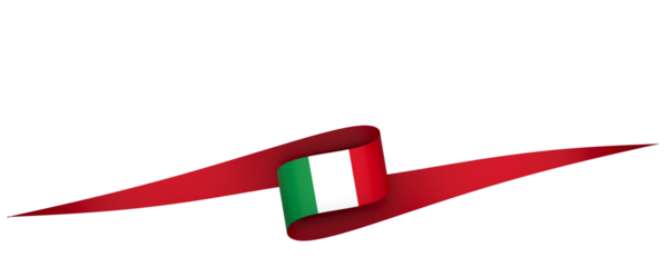 Italy flag element design national independence day banner ribbon png
