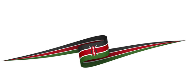 Obraz na płótnie Canvas Kenya flag element design national independence day banner ribbon png 