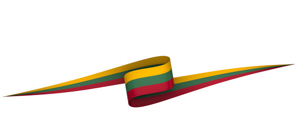 Lithuania flag element design national independence day banner ribbon png
 - obrazy, fototapety, plakaty