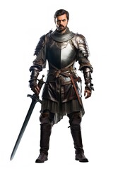 Gallant Medieval Knight, AI Generated