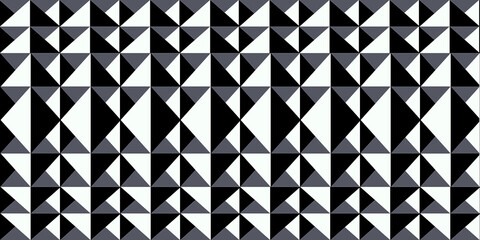 Abstract seamless geometric pattern on grey gradient background. 
