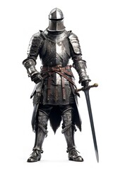 Obraz premium Gallant Medieval Knight, AI Generated