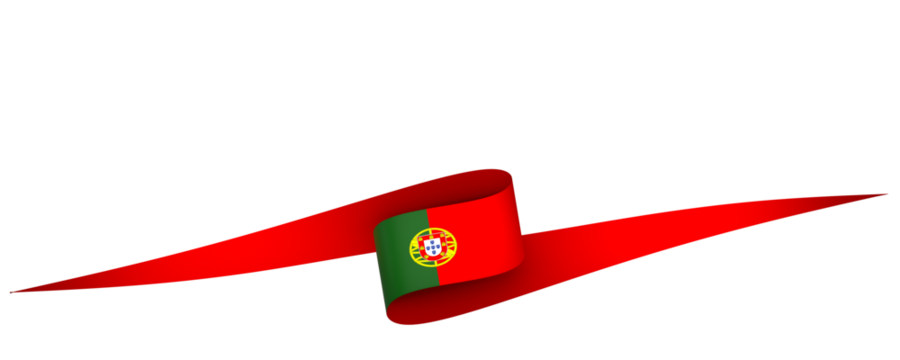 Portugal flag element design national independence day banner ribbon png
