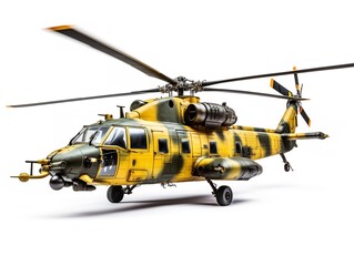 Fototapeta premium Advanced Military Helicopter Patrolling the Skies - AI Generated