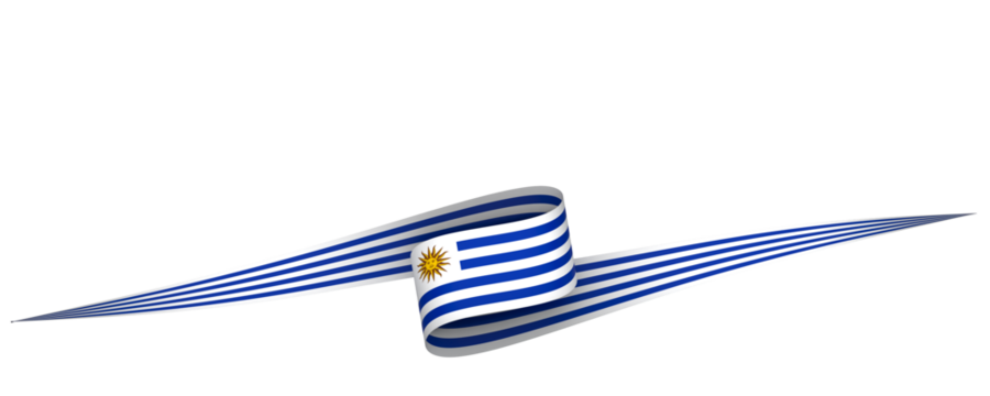 Uruguay flag element design national independence day banner ribbon png