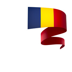 Chad flag element design national independence day banner ribbon png
