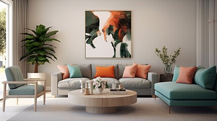 Interior of modern luxury living room 