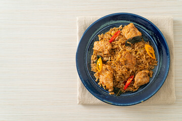 pork fried rice with herbs