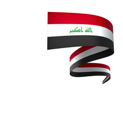 Iraq flag element design national independence day banner ribbon png
