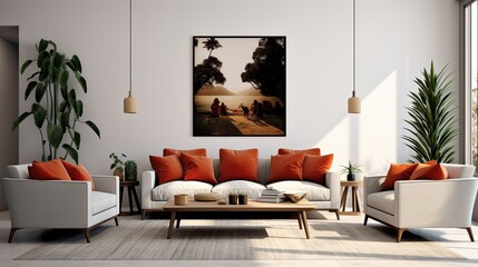 Modern elegant living room interior design 