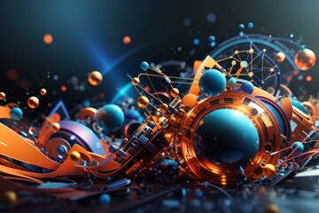 Science And Technology Creative Abstract Background,  created by ai generated