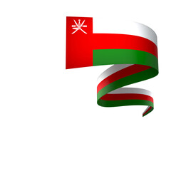Oman flag element design national independence day banner ribbon png
