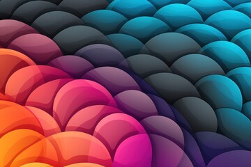 Charcoal gradient colorful geometric abstract circles and waves pattern background