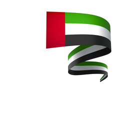 United Arab Emirates flag element design national independence day banner ribbon png

