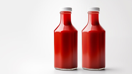 Tomato sauce in glass bottle
