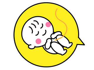 胎児と吹き出し