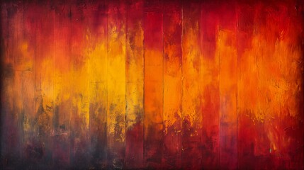 red yellow ocean canvas catching fire wood planks princess grey orange colors rusted panels solar flares toned thick layers rhythms sunstone deep - obrazy, fototapety, plakaty