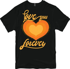 Valentine t-shirt design. t-shirt with heart.