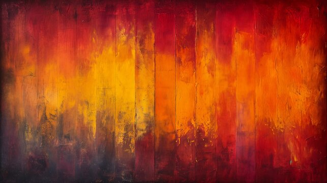 red yellow ocean canvas catching fire wood planks princess grey orange colors rusted panels solar flares toned thick layers rhythms sunstone deep