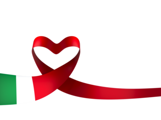 Italy flag element design national independence day banner ribbon png
