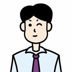 businessman cartoon on white background