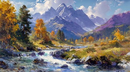 mountain stream background deep color reduce duplicate content oil