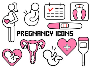 マタニティアイコンのセット