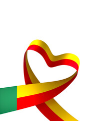 Benin flag element design national independence day banner ribbon png
