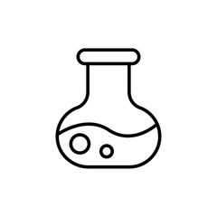 Flask outline icons, minimalist vector illustration ,simple transparent graphic element .Isolated on white background