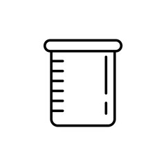 Flask outline icons, minimalist vector illustration ,simple transparent graphic element .Isolated on white background