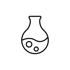 Flask outline icons, minimalist vector illustration ,simple transparent graphic element .Isolated on white background