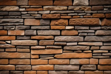 old brick wall, stone shape bricks, stone masonry