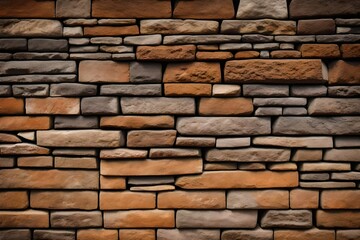 Obraz premium old brick wall, stone shape bricks, stone masonry