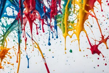 paint spill from the top, abstract background with paint spill
