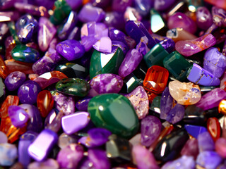 many beautiful colorful stones as background