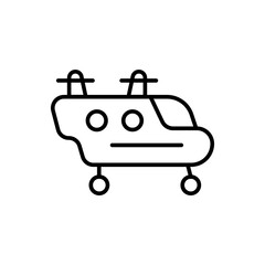 Helicopter outline icons, minimalist vector illustration ,simple transparent graphic element .Isolated on white background