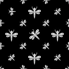 Dragonfly Icon Seamless Pattern Y_2208001