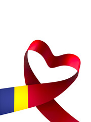 Romania flag element design national independence day banner ribbon png

