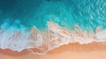 Aerial view of a sandy beach.
