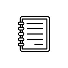 Fototapeta premium Notebook outline icons, minimalist vector illustration ,simple transparent graphic element .Isolated on white background
