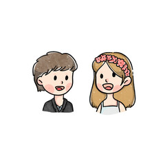 The cutest couple , lover , marry 