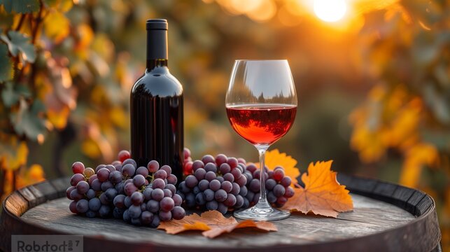 vinho ta&ccedil;a uva fundo desfocado barril