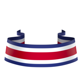 Costa Rica flag element design national independence day banner ribbon png