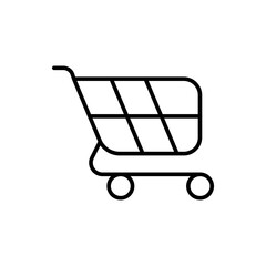 Shopping cart outline icons, minimalist vector illustration ,simple transparent graphic element .Isolated on white background