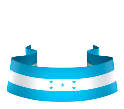 Honduras flag element design national independence day banner ribbon png
